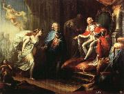 Jose Aparicio Inglada Godoy Presenting Peace to Charles IV oil